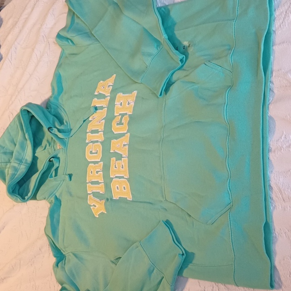 Grey Whale “Virginia Beach “ hoodie, size XL. A very soft mint green ?